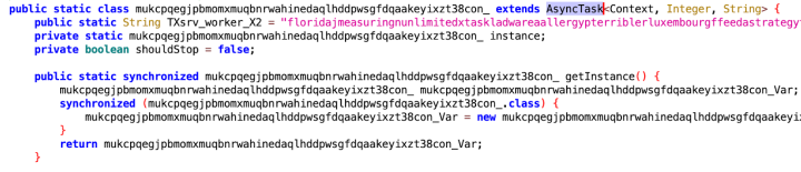 Figure 26. AsyncTask code for awaiting command